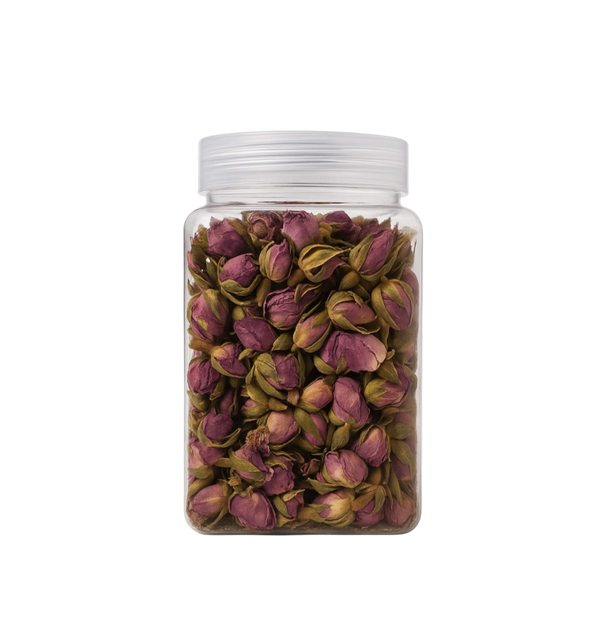 Naturbelassene Rosenknospen – aromatisch, duftend und ohne Zusätze.
