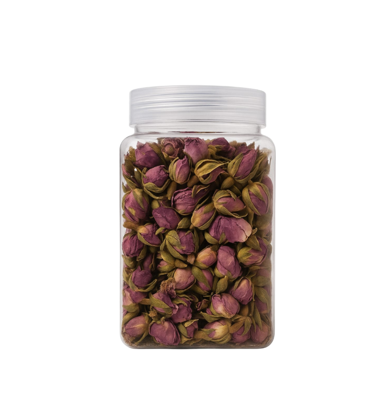 Naturbelassene Rosenknospen – aromatisch, duftend und ohne Zusätze.
