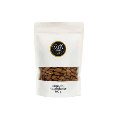 Hochwertige Mandeln reich an Vitamin E und pflanzlichem Protein.