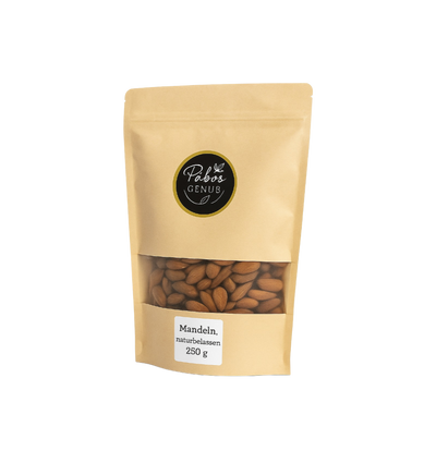 Hochwertige Mandeln reich an Vitamin E und pflanzlichem Protein.