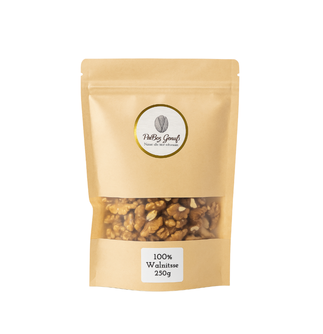 PàBos Genuss Walnusskerne – vegan, glutenfrei und naturbelassen.